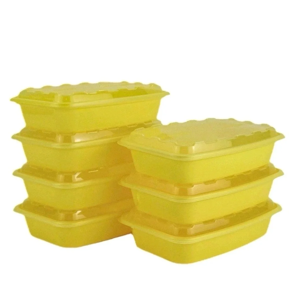 Glad Crayola Take-Aways Food Storage Containers 7 Sets 28oz Dandelion Yellow NEW